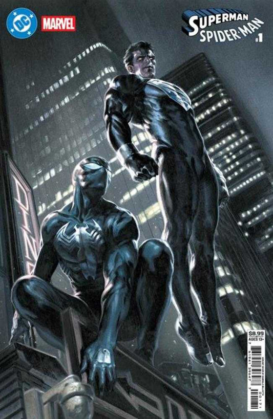 DC Marvel Superman Spider-Man #1 (One Shot) Cover G Gabriele Dell Otto Superman Black & Spider-Man Black Card Stock Variant