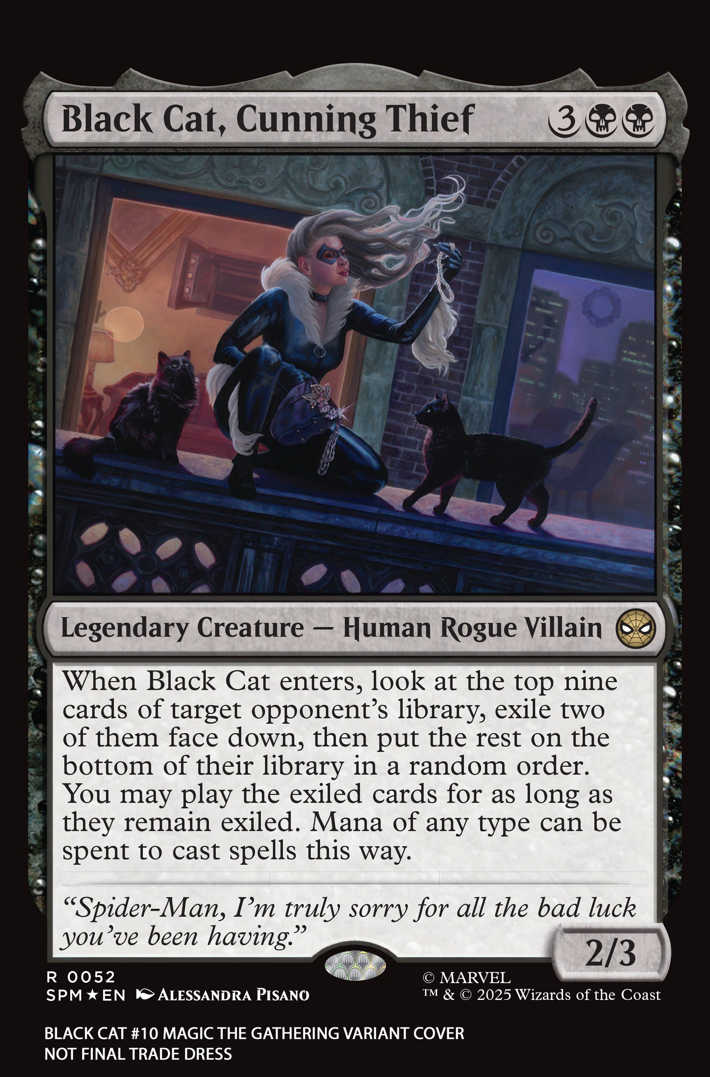 Black Cat #10 Alessandra Pisano Magic: The Gathering Variant